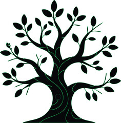 Abstract Family Tree Vector Illustration Symbolic Genealogy and Heritage Design Concept on White Background