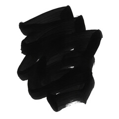 Abstract textured black blob shape grunge organic form with subtle highlights artistic organic shape design isolated on transparent background