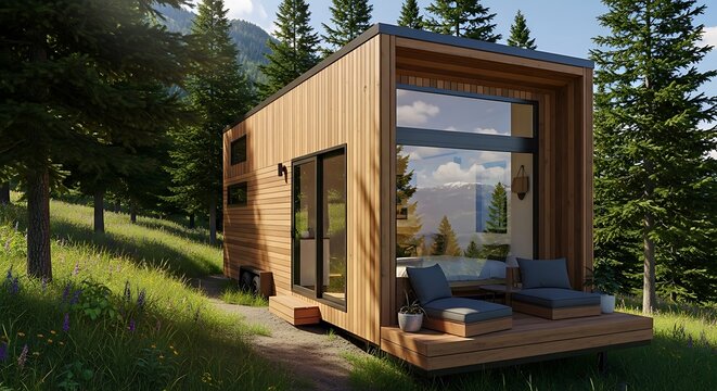 Modern Tiny House in Nature - Sustainable Living in the Woods.