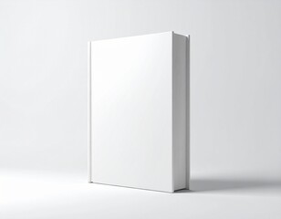 Blank White Hardcover Book Mockup Standing Vertically. Generated image