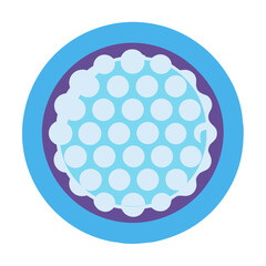 Abstract circular design with concentric rings and dotted pattern