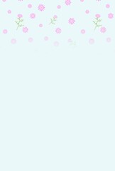 ピンクの花の背景〈ハガキ〉　E-2