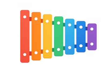 Colorful rainbow xylophone kids musical toy instrument