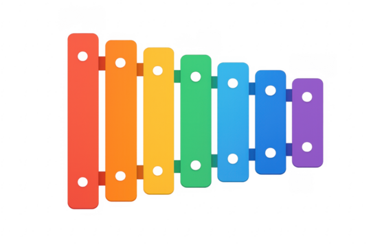Colorful rainbow xylophone kids musical toy instrument