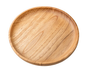 wooden plate on transparent