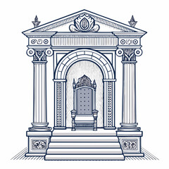 Dynamic Create Bold Stroke Ancient Throne Room Arch Professional Photo