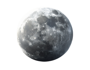  Realistic Full Moon with Detailed Craters and Soft Glow