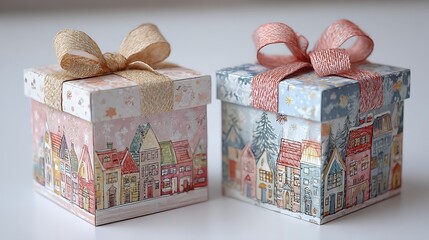 Festive Christmas Themed Gift Boxes / クリスマス柄のギフトボックス