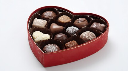 Box of Gourmet Chocolates in a Heart Shape / ハートの箱に入った高級チョコレート