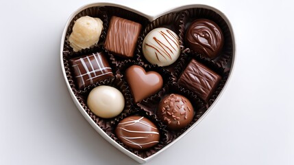 Heart-Shaped Box of Assorted Chocolates / ハート型のチョコレート詰め合わせ