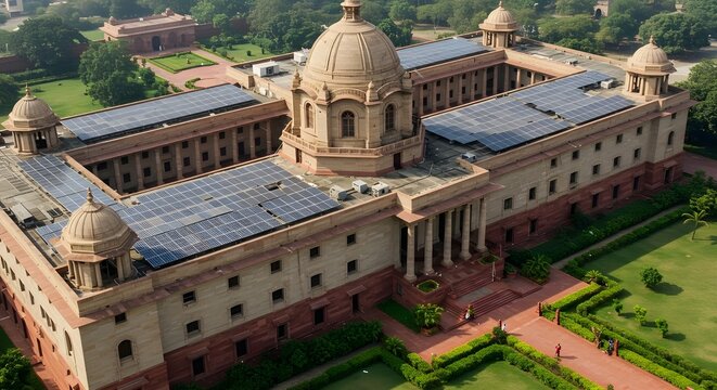 Solar panel at indian president house