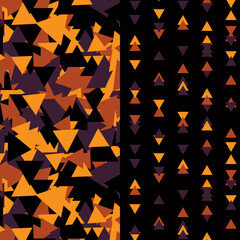 Obraz premium Triangle seamless patterns for Fall and Autumn seasons colors in geometric form within a collection of 2