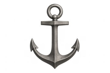 Metal ship anchor symbolizing stability and hope