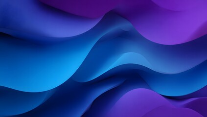 Abstract flowing waves of vibrant blue and deep purple hues creating a smooth organic and modern digital art background with a sense of depth and movement