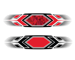 Car stickers and racing stripes vector design