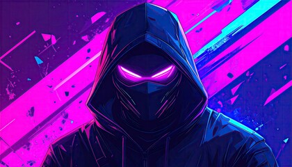 Cyberpunk Vigilante - A Neon-Lit Guardian of the Digital Realm.