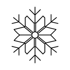 Clean Minimalist Snowflake Vector Design