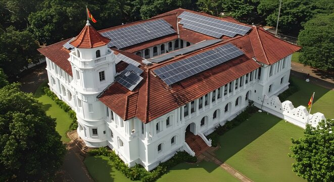 solar panel at Sri Lankan President House

