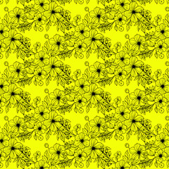 seamless flower pettern background design illustrator