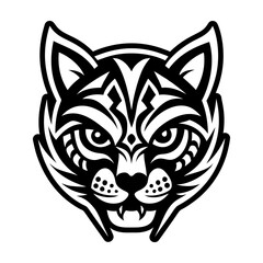 Glyph style icon showing a jaguatirica symbol