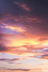 Dramatic sunset sky for nature background