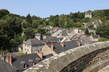 Vue d'ensemble de la ville, ville de Fougères, département d'Ille et Vilaine, Bretagne, France