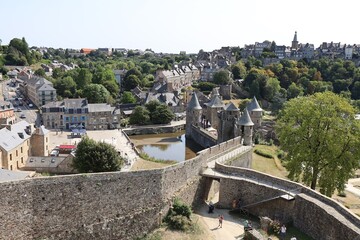 Vue d'ensemble de la ville, ville de Fougères, département d'Ille et Vilaine, Bretagne, France