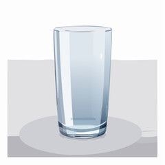 Empty glass illustration on light background for various uses