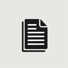 Flat icon of document symbol with stacked sheets for business and communication
