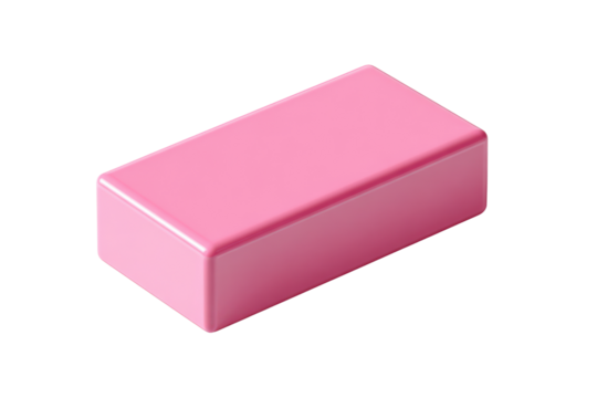 Glossy Pink Rectangular Object Isolated on Black Background image, Isolated On Transparent Background, Png Cut Out - Powered by Adobe