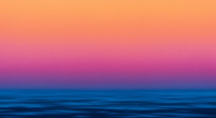 Obraz premium Tie dye vibrant sunset gradient over the ocean with a clear horizon line commercial usage