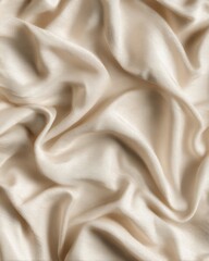 Obraz premium Top-down view of soft fabric folds forming gentle abstract texture, representing calm and elegance.