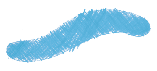 Abstract organic colored pencils abstract light blue chalk drop shape isolated on transparent background