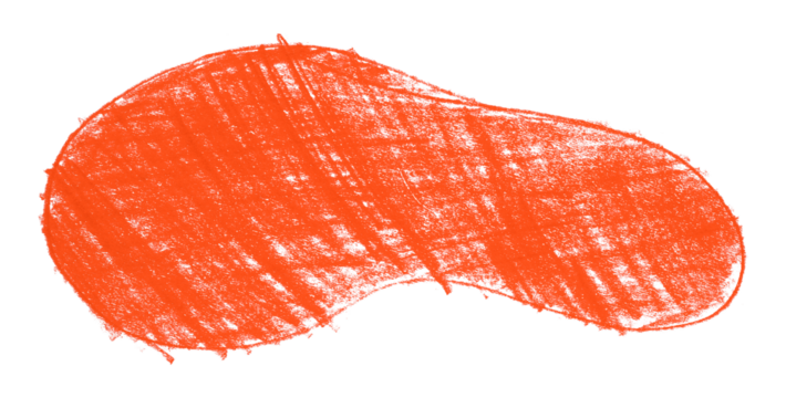 Abstract organic colored pencils abstract red chalk drop shape isolated on transparent background - Powered by Adobe