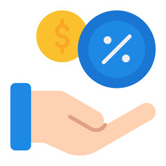 Tax payment icon. Payroll transaction and financial settlement concept. Accounting process and online banking illustration. Flat Icon