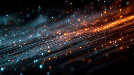 Obraz premium High-Speed Journey Through a Colorful Data Tunnel with Streaks