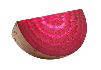 Vibrant beet slice with concentric rings root vegetable isolated on a transparent background
