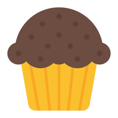 Muffin icon. Sweet bakery symbol. Cupcake and dessert collection. Flat Icon