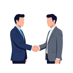 Two businessmen shaking hands symbolizing partnership, agreement, and professional cooperation