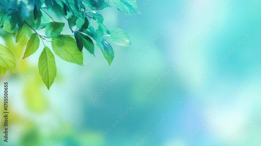 Canvas Prints soft abstract gradient background with beautiful blurry leaves