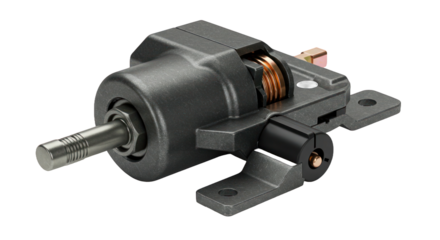 Sectioned motor exposes inner coil