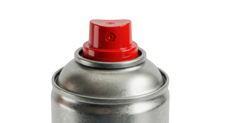 Spraying red can with blurred effect