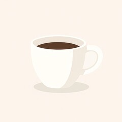 Obraz premium Minimalist Coffee Cup Illustration