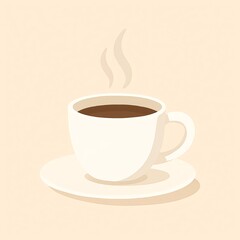 Obraz premium Minimalist Coffee Cup Illustration