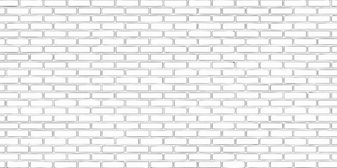 Simple hand drawn sketch of a clean white brick wall texture background © Anik