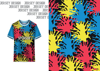 Modern Sports Jersey Design Template |Sublimation Football, Cricket & Teamwear Mockup