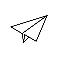 paper plane on white background