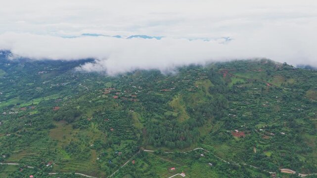 Aerial drone footage of Tansen, Palpa hill station in Nepal, showcasing panoramic mountain views, traditional houses, and the serene beauty of this historic hillside town.