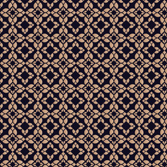 Seamless Geometric Pattern Background Design in Golden Brown and Dark Navy