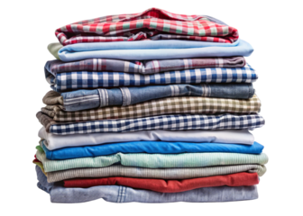 Stack of wastage clothes png isolated clean laundry clothes png clothes stack transparent background